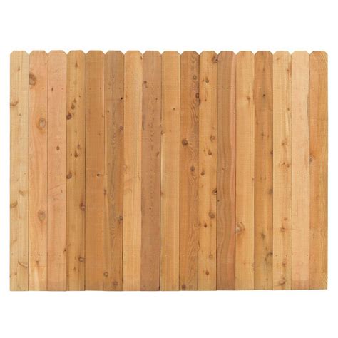 Lakewood Tan & White Privacy Vinyl <strong>Fence Panel</strong> Add $139. . 6 ft x 8 ft cedar dog ear fence panel